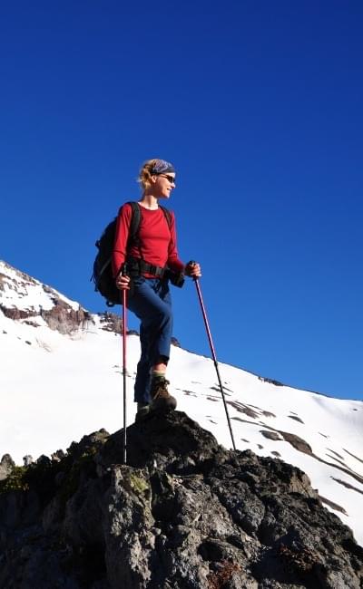 woman on mountain